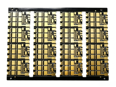 6层2阶HDI沉金黑油2oz厚铜拼板PCB