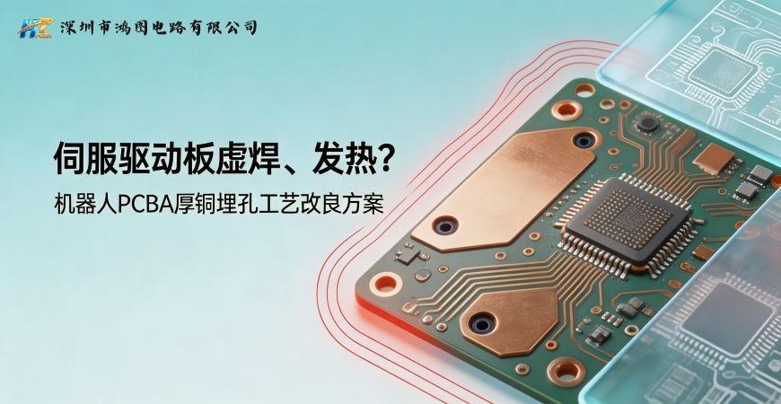 伺服驱动板虚焊、发热？机器人PCBA厚铜埋孔工艺改良方案