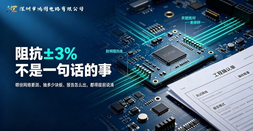 阻抗±3%不是一句话的事,哪些网络要测、抽多少块板、报告怎么出,都得提前说清