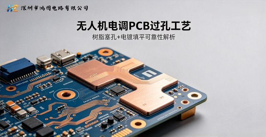 无人机电调PCB过孔工艺：为什么树脂塞孔+电镀填平更可靠？